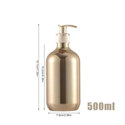 image-Silver Plating Soap Dispenser Bottle Mirror Hand Press Refillable Shampoo Body Lotion Hand Soap Dispenser Bathroom Container