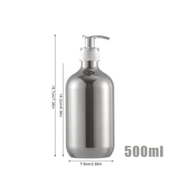image-Silver Plating Soap Dispenser Bottle Mirror Hand Press Refillable Shampoo Body Lotion Hand Soap Dispenser Bathroom Container
