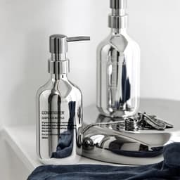 image-Silver Plating Soap Dispenser Bottle Mirror Hand Press Refillable Shampoo Body Lotion Hand Soap Dispenser Bathroom Container