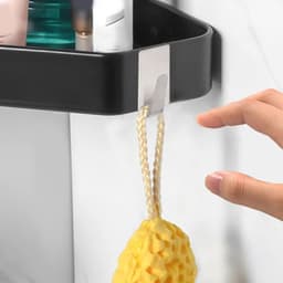 image-12/6PCS Adhesive Stainless Steel Towel Hooks Towel Racks Wall Hooks for Kitchen Bathroom Self-Adhesive Stainless Steel Hook