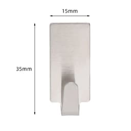 image-12/6PCS Adhesive Stainless Steel Towel Hooks Towel Racks Wall Hooks for Kitchen Bathroom Self-Adhesive Stainless Steel Hook