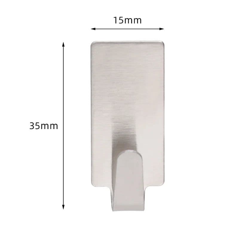 image-12/6PCS Adhesive Stainless Steel Towel Hooks Towel Racks Wall Hooks for Kitchen Bathroom Self-Adhesive Stainless Steel Hook