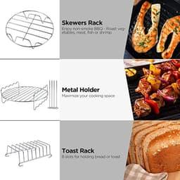 image-7 Inch/8 Inch Air Fryer Accessories Airfryer Baking Mould Non-Stick baking Basket Round For Kitchen Accessories Dropshipping