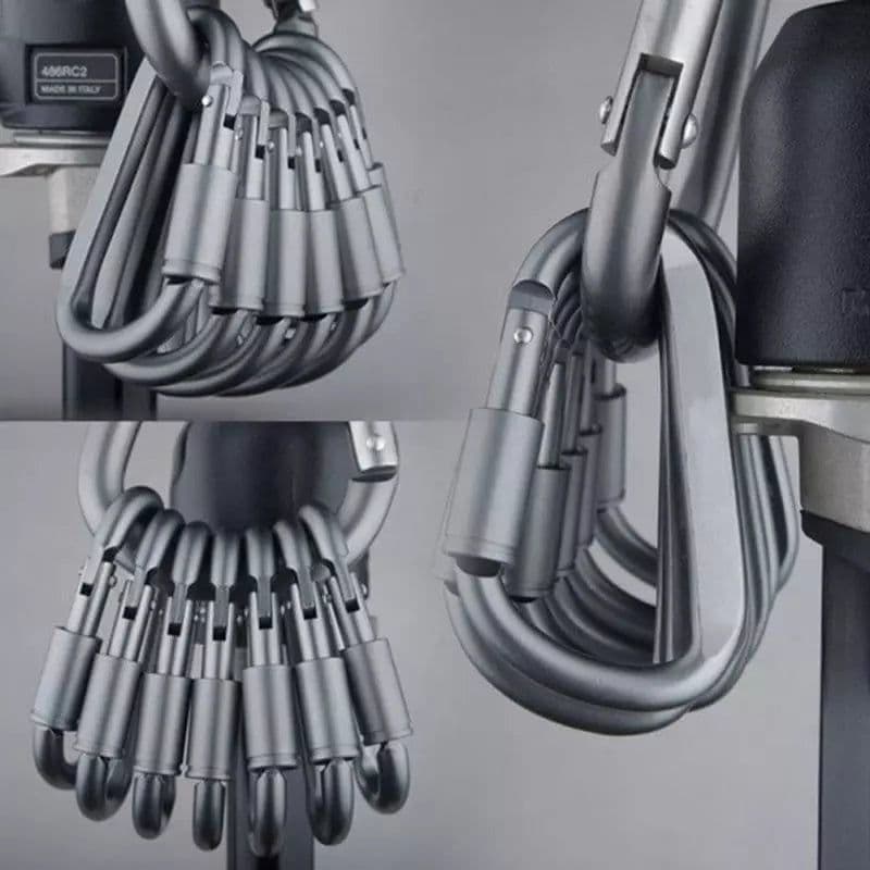 image-6pcs/lot Carabiner Travel Kit Camping Equipment Alloy Aluminum Survival Gear Camp Mountaineering Hook Carabiner Camping Accesso