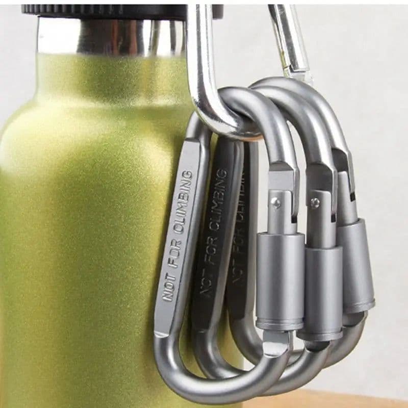 image-6pcs/lot Carabiner Travel Kit Camping Equipment Alloy Aluminum Survival Gear Camp Mountaineering Hook Carabiner Camping Accesso