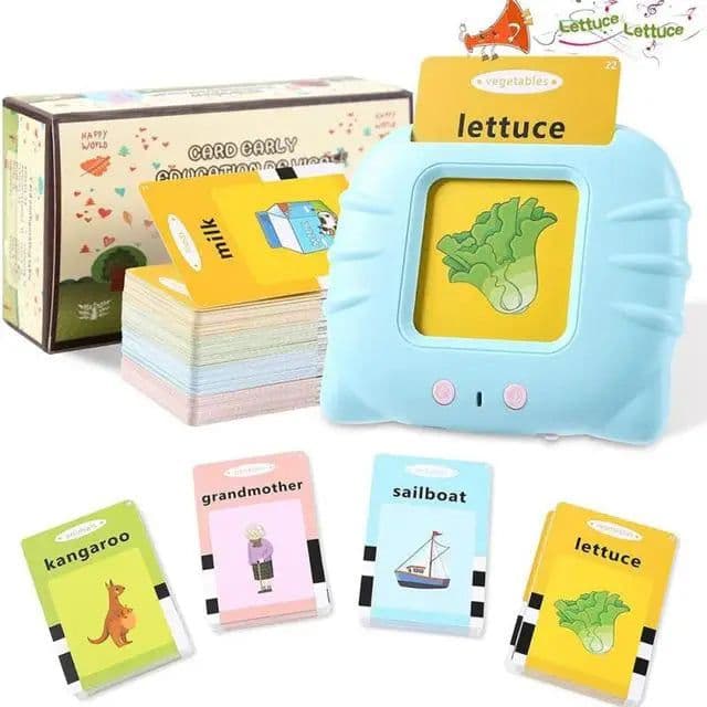 image-Educational Learning Talking Flash Cards Kindergarten Kids English Language Electronic Audio Book Learn English Words Toys