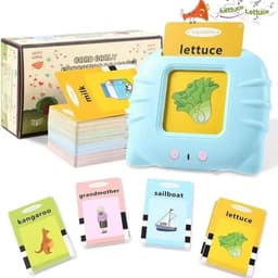 image-Educational Learning Talking Flash Cards Kindergarten Kids English Language Electronic Audio Book Learn English Words Toys