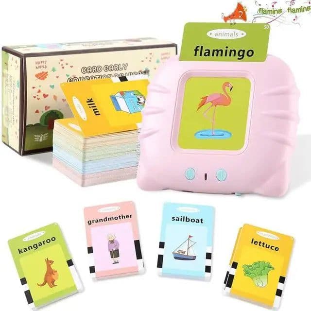 image-Educational Learning Talking Flash Cards Kindergarten Kids English Language Electronic Audio Book Learn English Words Toys