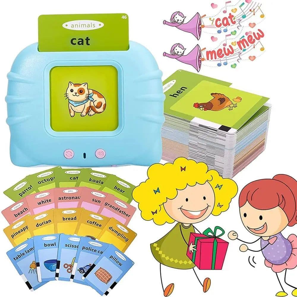 image-Educational Learning Talking Flash Cards Kindergarten Kids English Language Electronic Audio Book Learn English Words Toys