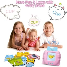 image-Educational Learning Talking Flash Cards Kindergarten Kids English Language Electronic Audio Book Learn English Words Toys