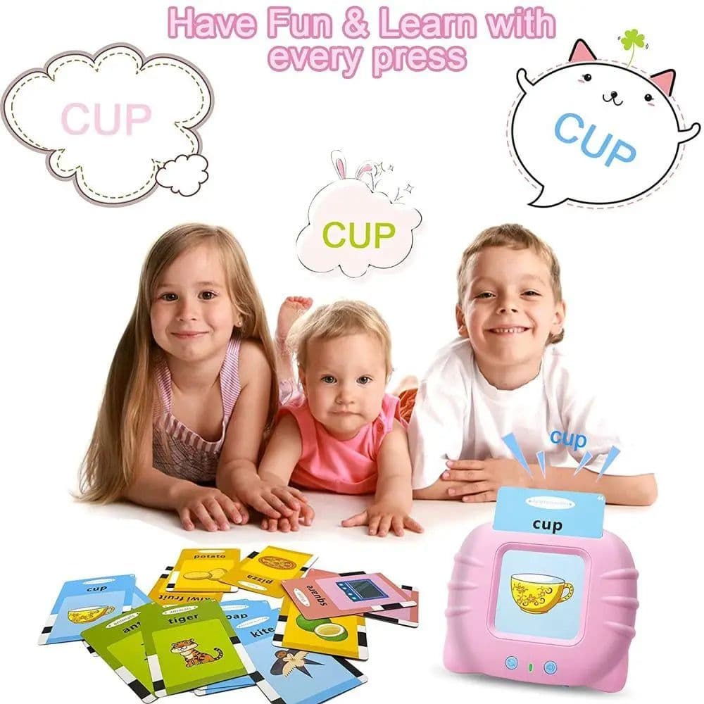 image-Educational Learning Talking Flash Cards Kindergarten Kids English Language Electronic Audio Book Learn English Words Toys