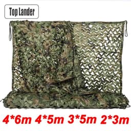 image-4x5m 2x3m Military Camouflage Net Camo Netting Army Nets Shade Mesh Hunting Garden Car Outdoor Camping Sun Shelter Tent
