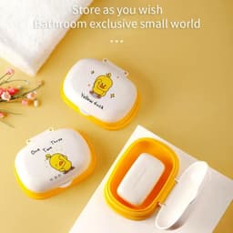 image-Plastic Bathroom Shower Soap Box Tray Dish Storage Holder Plate Home Travel Soap Protector Case Shower Soap Box For Travel
