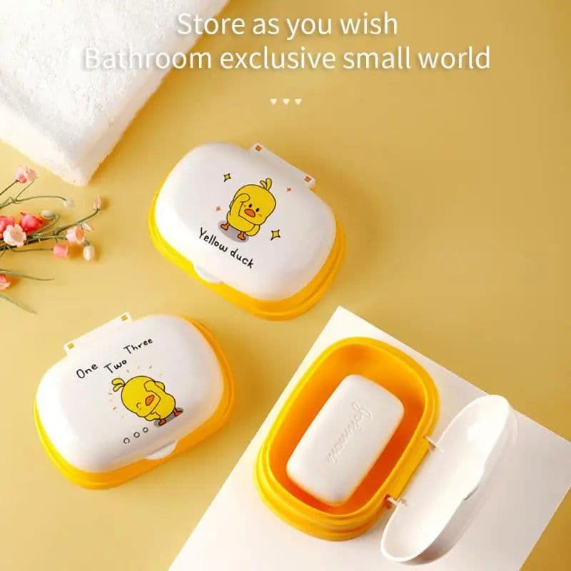 image-Plastic Bathroom Shower Soap Box Tray Dish Storage Holder Plate Home Travel Soap Protector Case Shower Soap Box For Travel