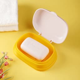 image-Plastic Bathroom Shower Soap Box Tray Dish Storage Holder Plate Home Travel Soap Protector Case Shower Soap Box For Travel