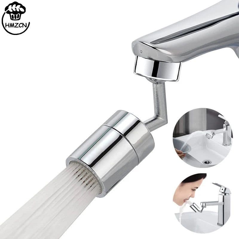 image-360° Universal Kitchen Faucet Anti-splash Aerator Bathroom Tap Rotatable Faucet Sprayer Saving Water Tap Nozzle Extender Adapter