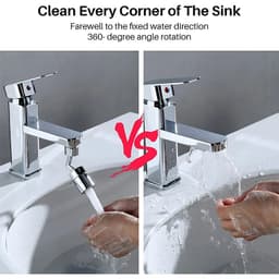 image-360° Universal Kitchen Faucet Anti-splash Aerator Bathroom Tap Rotatable Faucet Sprayer Saving Water Tap Nozzle Extender Adapter