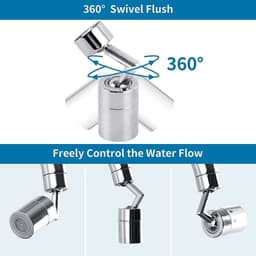image-360° Universal Kitchen Faucet Anti-splash Aerator Bathroom Tap Rotatable Faucet Sprayer Saving Water Tap Nozzle Extender Adapter