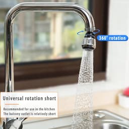 image-360° Universal Kitchen Faucet Anti-splash Aerator Bathroom Tap Rotatable Faucet Sprayer Saving Water Tap Nozzle Extender Adapter