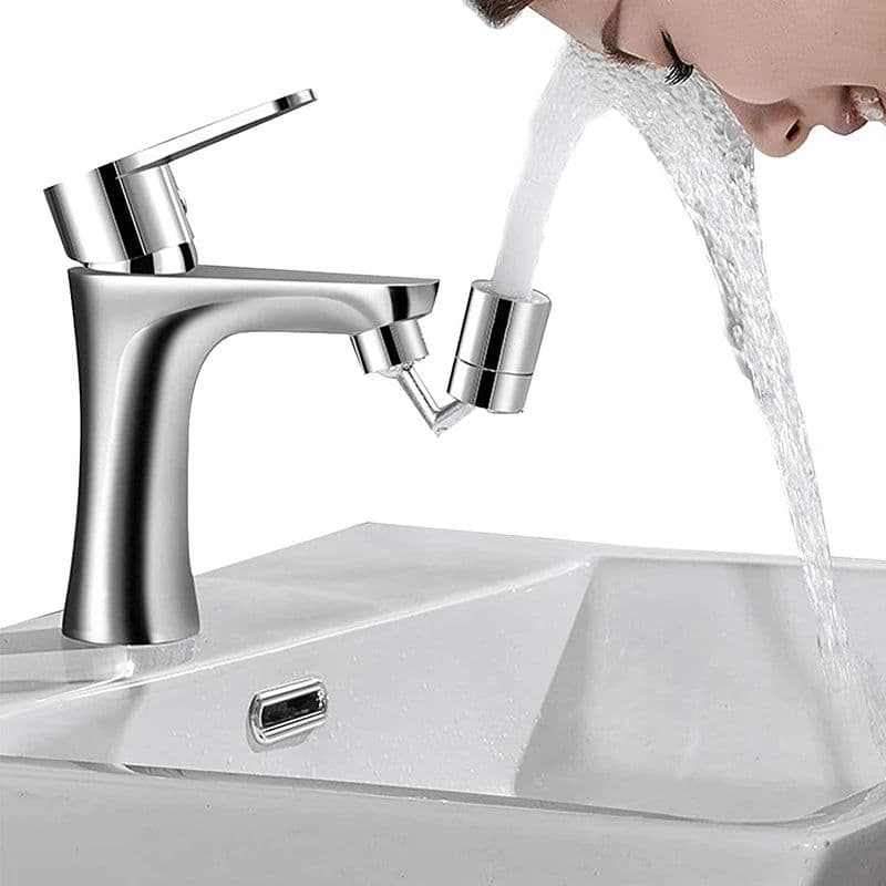 image-360° Universal Kitchen Faucet Anti-splash Aerator Bathroom Tap Rotatable Faucet Sprayer Saving Water Tap Nozzle Extender Adapter