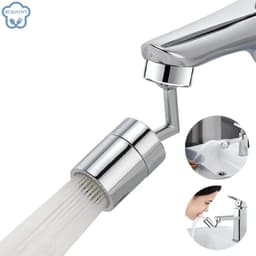 image-360° Universal Kitchen Faucet Anti-splash Aerator Bathroom Tap Rotatable Faucet Sprayer Saving Water Tap Nozzle Extender Adapter