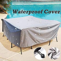 image-outdoor patio garden Waterproof cover furniture cover rain and snow chair cover sofa table and chair dust cover multi size