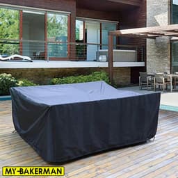 image-Waterproof Garden Furniture Covers, Rain and Snow Chair Covers, Outdoor, Patio, Garden, Sofa, Table, Dust Proof, Black, 72 Sizes