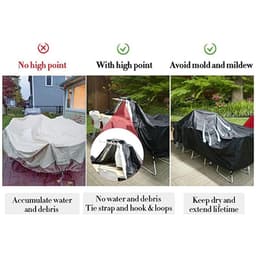 image-Waterproof Garden Furniture Covers, Rain and Snow Chair Covers, Outdoor, Patio, Garden, Sofa, Table, Dust Proof, Black, 72 Sizes