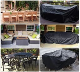 image-Small size Waterproof Outdoor Patio Garden Furniture Covers Rain Snow Chair covers for Sofa Table Chair Dust Proof Cover