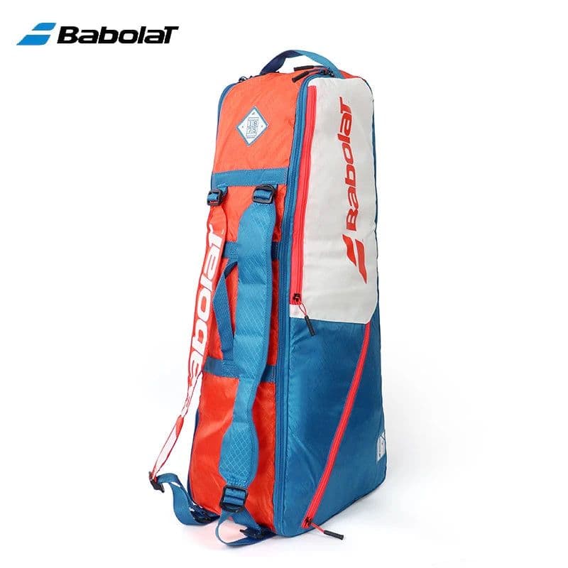 image-High Quality Babolat EVO Tennis Backpack Blue Black 2024 Men Women Portable Tennis Racket Bag 6 Rackets Squash Padel Tennis Bags