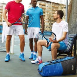 image-High Quality Babolat EVO Tennis Backpack Blue Black 2024 Men Women Portable Tennis Racket Bag 6 Rackets Squash Padel Tennis Bags
