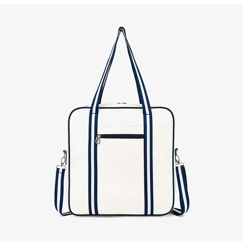 image-Men's Tennis Bag Light Portable Tenis Racket Single Shoulder Bags Waterproof Fabric Blue White Laptop Tenis Squash Padel Handbag