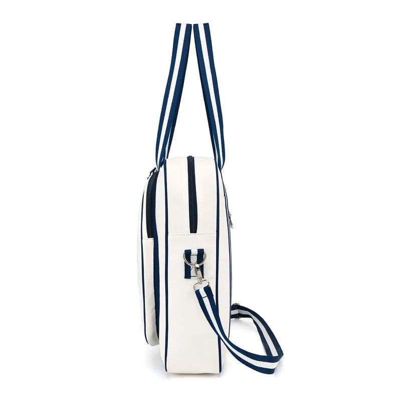 image-Men's Tennis Bag Light Portable Tenis Racket Single Shoulder Bags Waterproof Fabric Blue White Laptop Tenis Squash Padel Handbag