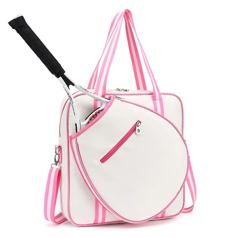 image-Men's Tennis Bag Light Portable Tenis Racket Single Shoulder Bags Waterproof Fabric Blue White Laptop Tenis Squash Padel Handbag