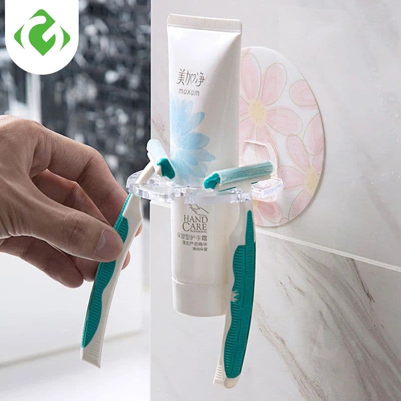 image-1PC Plastic Toothbrush Holder Toothpaste Storage Rack Shaver Tooth Brush Dispenser Bathroom Organizer Accessories Tools GUANYAO