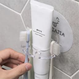 image-1PC Plastic Toothbrush Holder Toothpaste Storage Rack Shaver Tooth Brush Dispenser Bathroom Organizer Accessories Tools GUANYAO