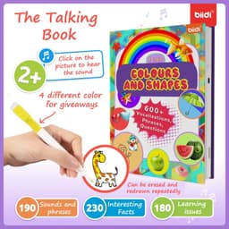image-biidi English Finger Touch Interactive Learning Language Electronic Book Children Early-education Toy Kids Reading Talking Books