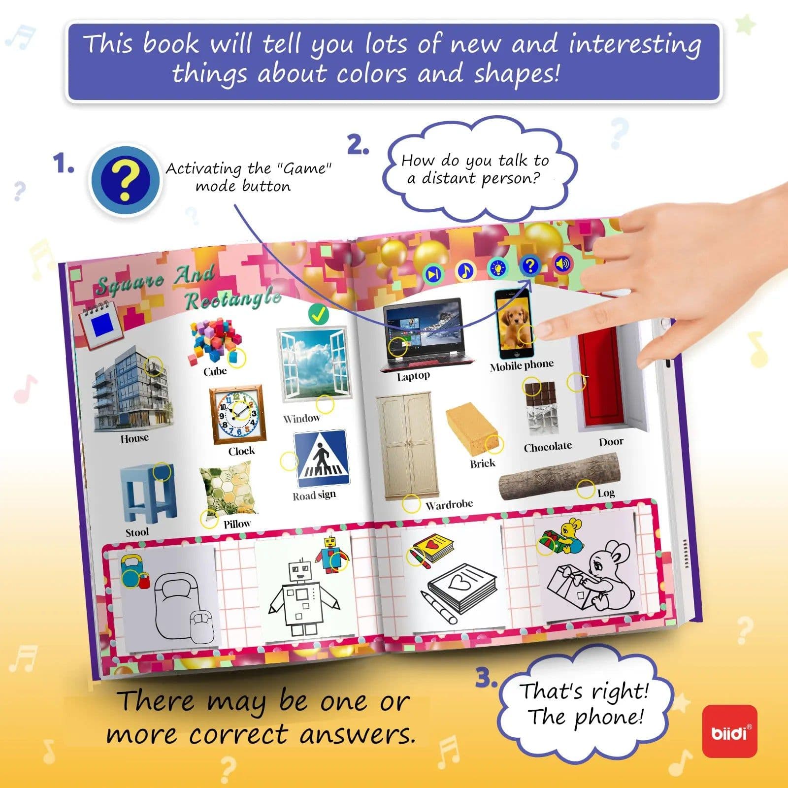 image-biidi English Finger Touch Interactive Learning Language Electronic Book Children Early-education Toy Kids Reading Talking Books