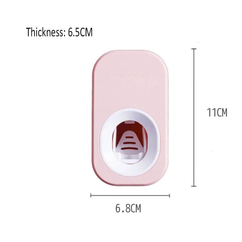 image-Automatic Toothpaste Dispenser Squeezers Toothpaste Tooth Dust-proof Toothbrush Holder Wall Mount Stand Bathroom Accessories Set