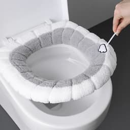 image-2856 Thickened Plush O-Type Warm Toilet Cushion Universal Toilet Cushion Reusable Winter Toilet Seat Cushion Toilet Seat Cover