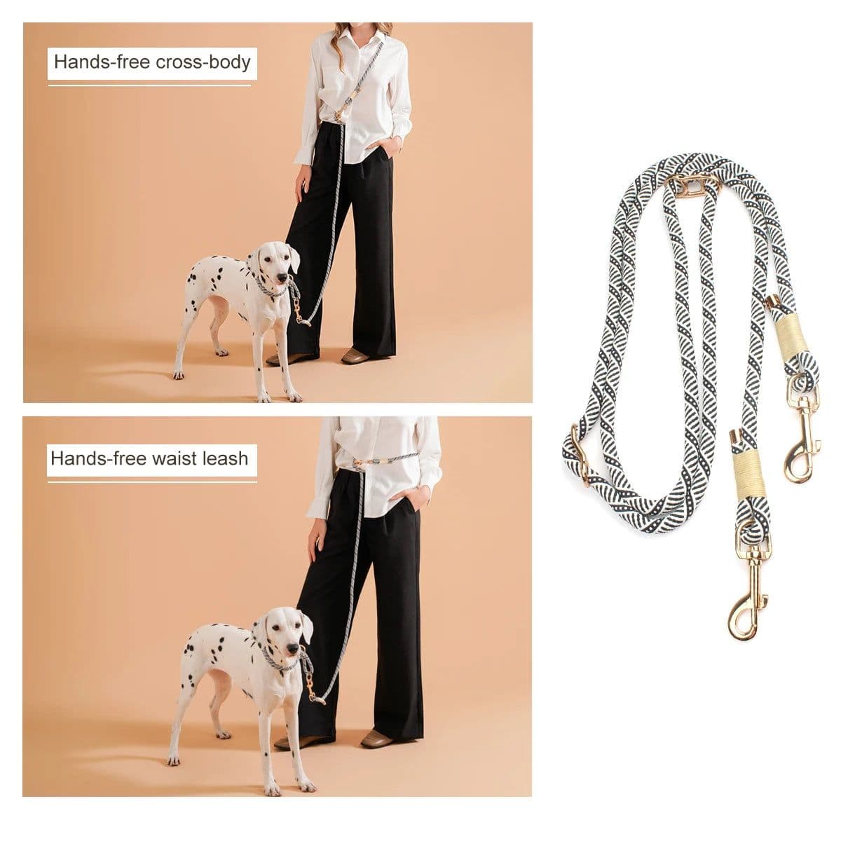 image-Hands-free Dogs Lead Rope New Fashion Multi-function Pet Leashes For Small medium and large dogs Outdoor Running walking 10 in 1