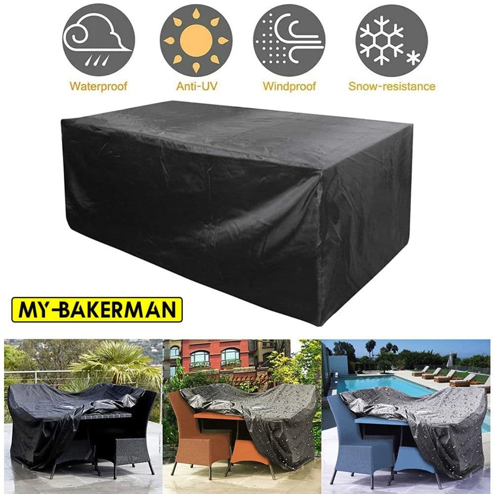 image-Small size Outdoor Patio Garden Furniture Waterproof Covers Rain Snow Chair covers Sofa Table Chair Dust Proof Cover