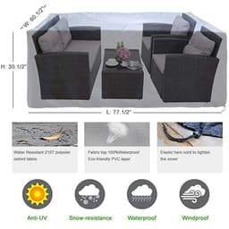 image-Small size Outdoor Patio Garden Furniture Waterproof Covers Rain Snow Chair covers Sofa Table Chair Dust Proof Cover
