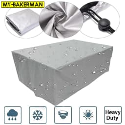 image-Waterproof Garden Furniture Covers, Rain and Snow Cover, Chair Covers for Sofa, Table and Chair, Dust Proof, Outdoor, 55 Sizes
