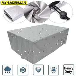 image-Waterproof Garden Furniture Covers, Rain and Snow Cover, Chair Covers for Sofa, Table and Chair, Dust Proof, Outdoor, 55 Sizes
