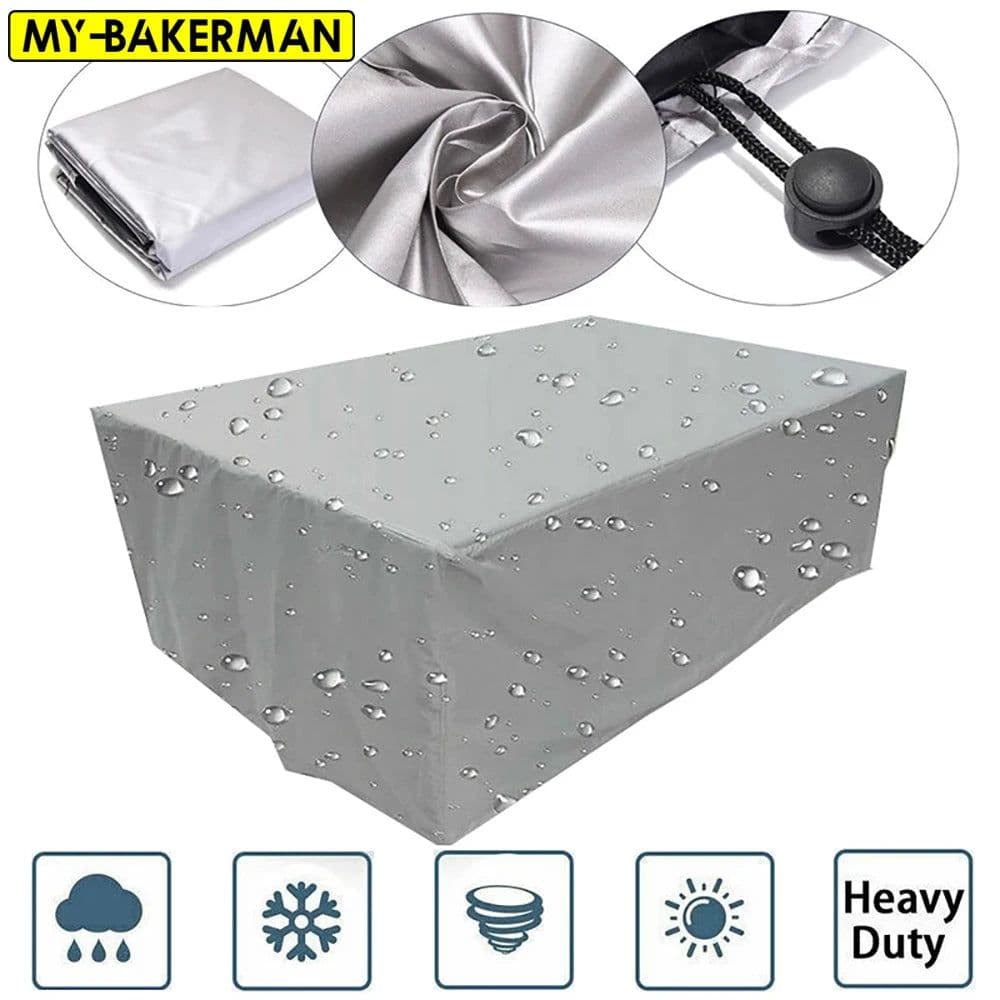 image-Waterproof Garden Furniture Covers, Rain and Snow Cover, Chair Covers for Sofa, Table and Chair, Dust Proof, Outdoor, 55 Sizes