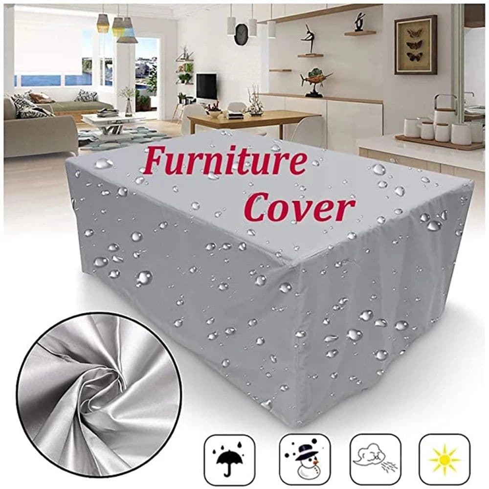 image-Waterproof Garden Furniture Covers, Rain and Snow Cover, Chair Covers for Sofa, Table and Chair, Dust Proof, Outdoor, 55 Sizes
