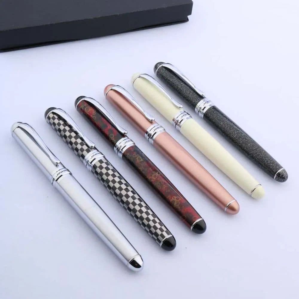 image-METAL Jinhao X750 Fountain Pen hot color Chessboard GIFT Medium Nib Stationery Office school supplies