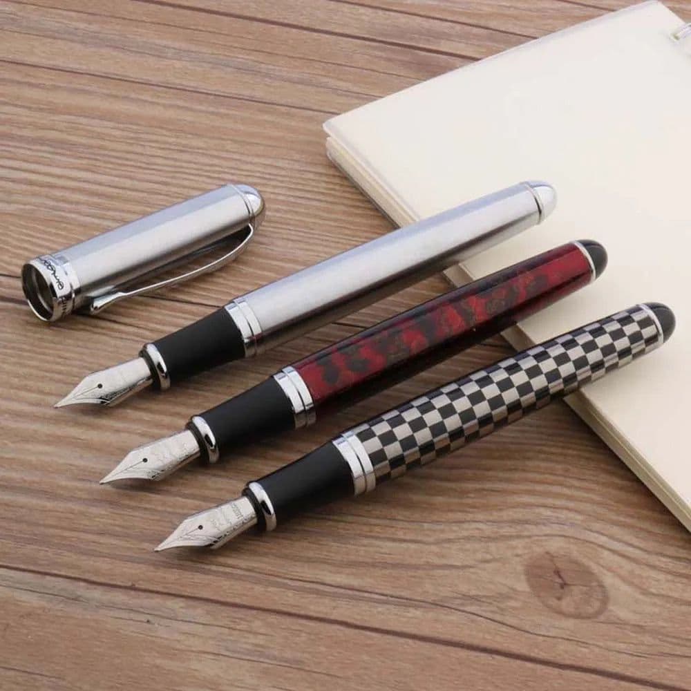 image-METAL Jinhao X750 Fountain Pen hot color Chessboard GIFT Medium Nib Stationery Office school supplies