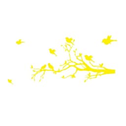 image-Large Size Tree Branch With 10 Birds Vinyl Wall Sticker DIY Creative Removable Wall Decals Living Room Decorative Home Art Mural